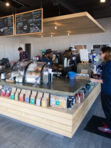 inside fondren cafe looking at espresso bar