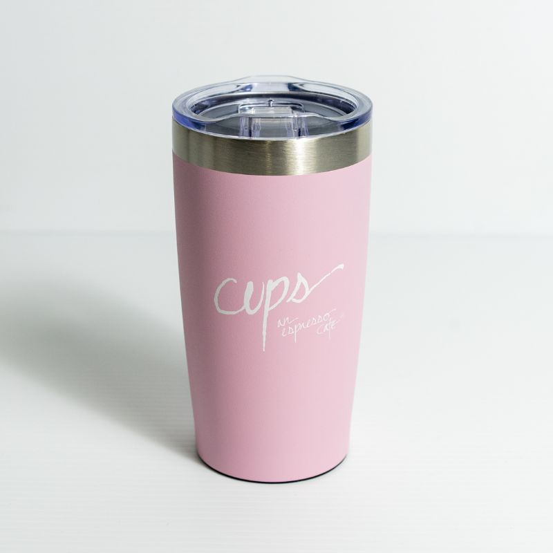 Packed Party 'Coffee Time Sparkle' 16 oz. Pink Coffee Tumbler, Double Wall Plastic Tumbler, 2-Pack
